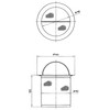 SANEI PH6501AF-2-L Sink Drain Basket, Copper, Germicidal Effect, Deep Type,