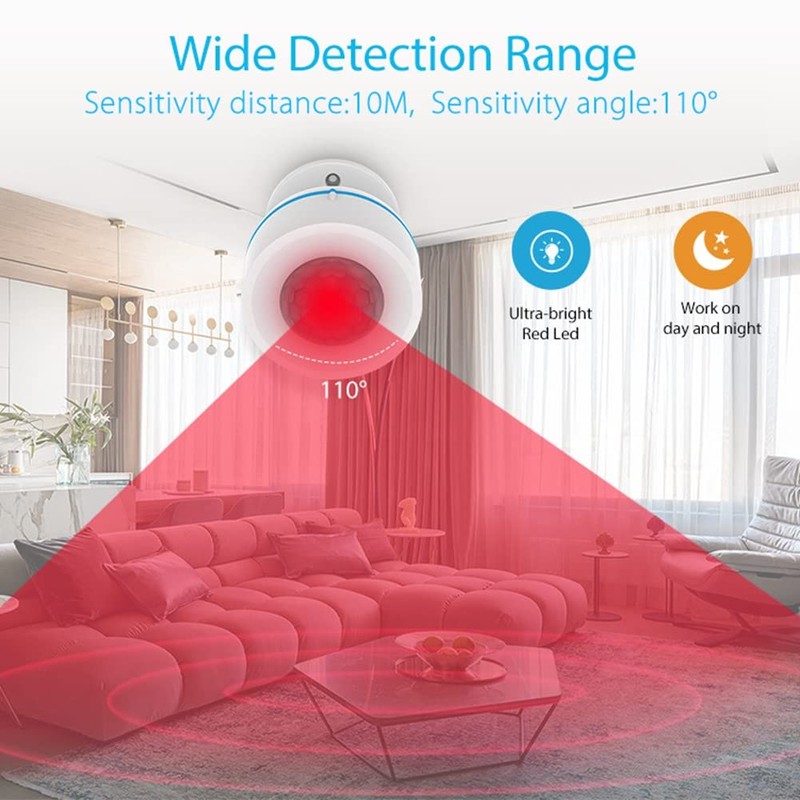 Dpaaoyer Z Wave Plus 700Series PIR Motion Detector with Temperature