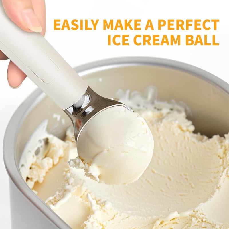 Heated Ice Cream Scoop, Rechargeable Electric Scooper for Hard IceCream,