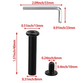 Savagrow 20 Sets M6 x 40mm Binding Post Screws Hex Drive Rivet Socket Binding Bolts Fastener Bolts Cap Nuts