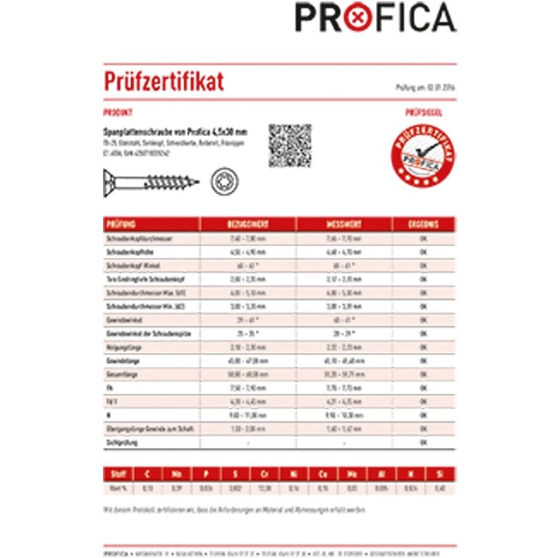 Profica® Chipboard Screws Stainless Steel - Partial Thread Torx -