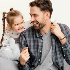 Stocking Stuffers Holiday Outfits for Women 2024 Gifts for Dad Dear Dad Stone Beaded Bracelet for Men Dad Birthday Gift from Daughter Mens Thank You Gifts Christmas Gifts for Dad