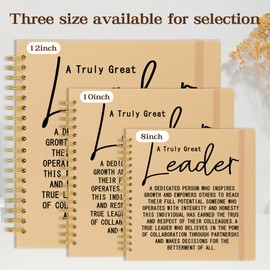 CWEGSJ Leader Gift A Truly Great Leader Photo Album Blank DIY Album for Manager Boss Team Member Leader Inspirational Scrapbook Album,Leader Appreciation Gifts. (Brown, 12x12)