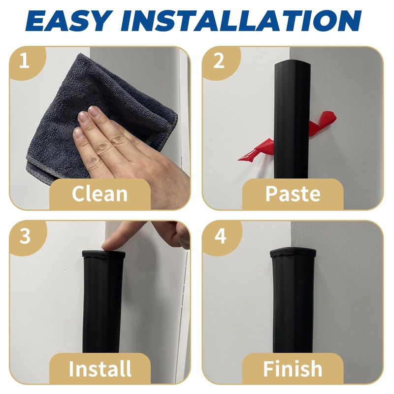 Wall Corner Edge Protector - 1x1x36 inch Baby Proofing Corner