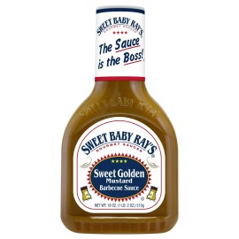 Sweet Baby Ray's 3 Pack Sweet Baby Ray's Sweet Golden Mustard BBQ Sauce - Size 18 oz Each Bottles