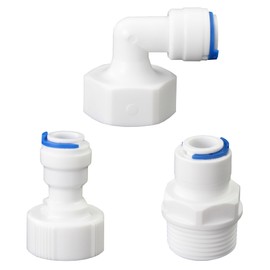 3/4 "external thread straight to 3/8" PE pipe outer diameter push in quick connection, reverse osmosis water filtration hose double joint, pre purifier, water purifier plastic adapter
