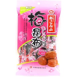 Miyako Ume Oshaburi Konbu Pillow Japanese Seaweed Snacks 30g (Pack of 2), Nakano Bussan, 100% Hokkaido Konbu Kelp Seasoned with Kishu Plum, MADE IN JAPAN