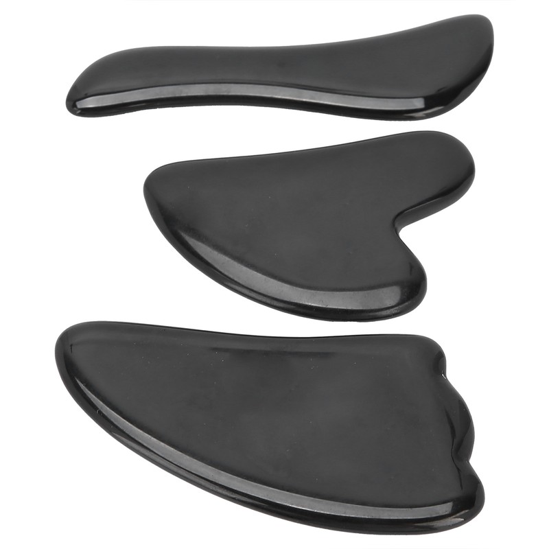 Professional Obsidian Face Massage Gua Sha Tool Portable Body Therapy