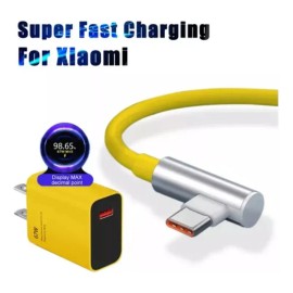 Cargador Rápido Tipo C De 67 W Para Redmi Note 13 12 11 Pro Amarillo