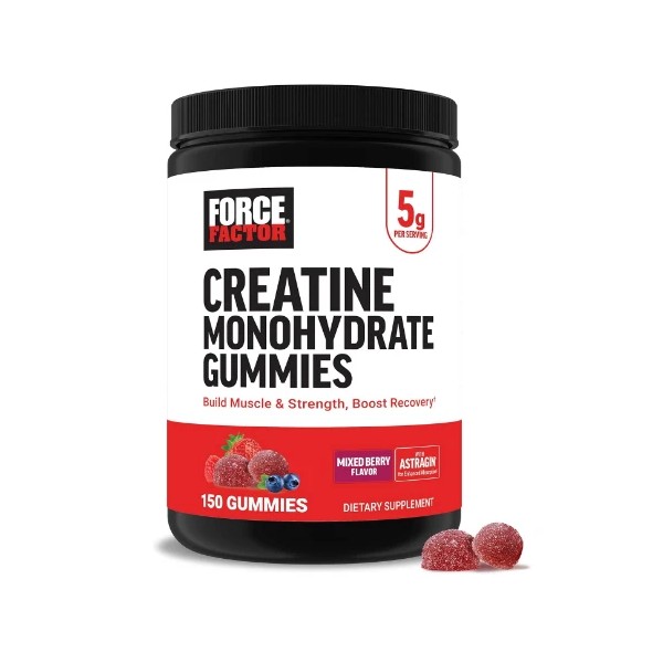 Unbranded Force Factor Creatine Monohydrate Gummies, 5g Dose for Men