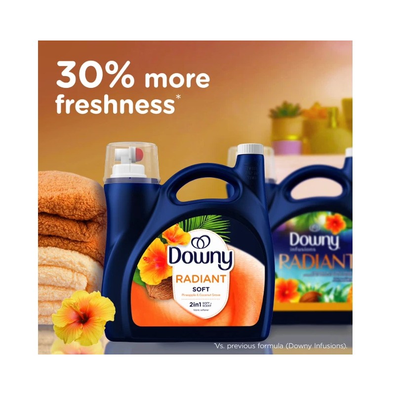 Downy Infusions Radiant Liquid Fabric Softener, Pineapple & Coconut Grove