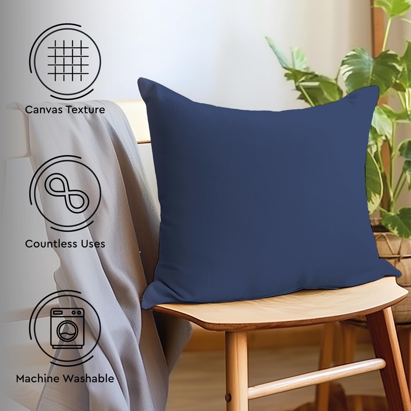 Encasa XO Cotton Throw Pillow Covers Set of 2 I