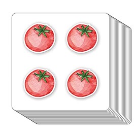 Pegatinas de comida de tomate de 1 pulgada para álbumes de recortes, arte, manualidades, bricolaje para niños, calendarios y diarios, paquete de 80
