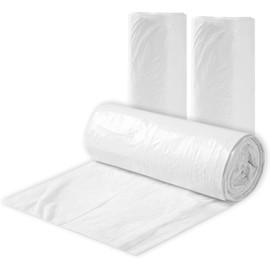 Clear 7-10 Gallon Trash Bags, 100 Bulk Pack - Medium Size Garbage Bin Liners for Office, Bedroom and Kitchen Wastebasket Cans - by Executive Collection