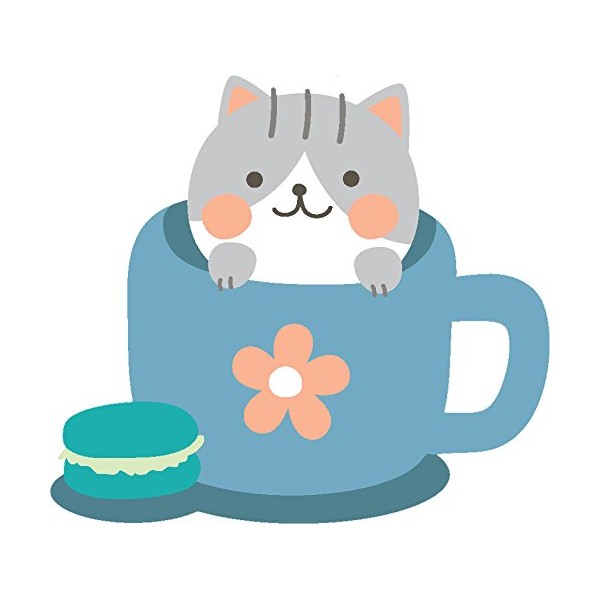 Divine Designs Adorable Precious Cute Kawaii Kitty Cat Cartoon Vinyl