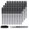 WOSWEL Permanent Markers Bulk, Ultra Fine Point, 48 Pack Black