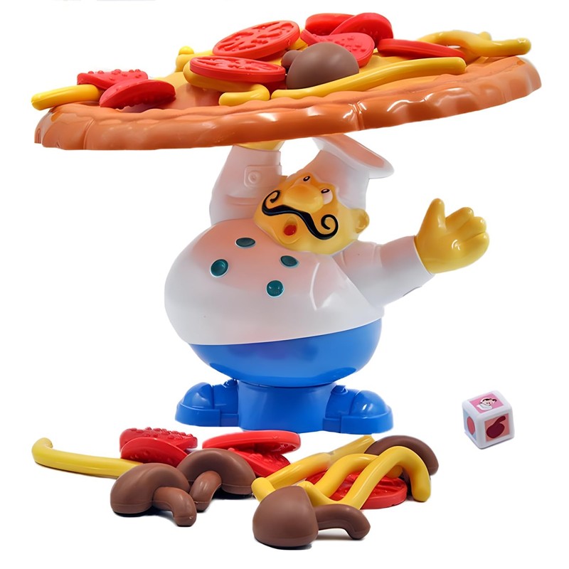 Trisquirrel Topple Pizza Game,Tabletop Balancing Pizza Toy, Poppa's Pizza Pile-Up