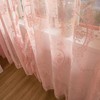 Lavyhuno Pink Lace Curtains 2 Panels 72 inches Long for