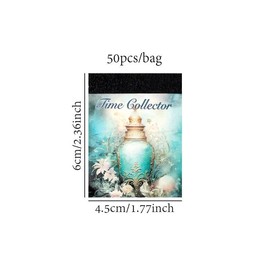 Vintage Flower Pattern Material Paper (50pcs/pack), Scrapbooking & Journal Making Paper, DIY Decorative Paper for Scrapbooking & Journal Making:_Style D_Multicolor