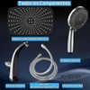 2 En 1 Regaderas para Baño Alta Presion 12” Cabezal