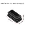 sourcing map Plastic Plug End Caps 30mm x 15mm Rectangular