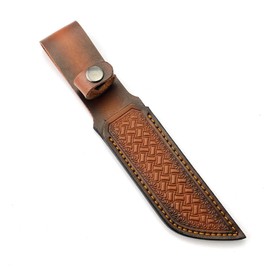 Leather Knife Sheath Fixed Blade Straight Knife Sheath Scabbard Pouch EDC Outdoor Hunting Camping Fit for 5.12" Blade Decor Gift
