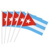 5 Pack Cuba Cubans Mini HandHeld Stick Flag,Suitable For Various