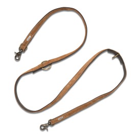 Jack & Russell Leather Dog Lead 2.0 m - Premium Buffalo Leather Double Layer - Padded & Adjustable Dog Lead Brown Anuk (Brown)