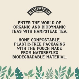 Hampstead Organic Darjeeling Loose Leaf Tea 100 g (Pack of 6) | Plastic Free | 100% Organic