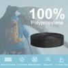 CooBigo Nylon Webbing 3/4 Inch Heavy Duty Black Nylon Webbing