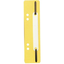 Exacompta 426004B Mounting Strips Polypropylene with Double Holes Plastic Cover Strip For Documents DIN A4 35 x 150 mm Packaging – Yellow