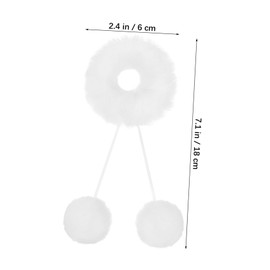 Gatuida 2pcs Fluffy Scrunchies Cozy Pompom Hair Ties for Cute Plush Hair Accessories Versatile Elastic Holders for Ponytails Buns for Winter Parties Everyday Wear