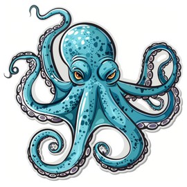 Generic Large Scary Octopus Ocean Life Waterproof Sticker for Car, Laptop, Helmet, Notebook, Bike, SUV, Guitar, Bumper, Water Bottle, Decal Window, Vinyl Sticker 5-inch.