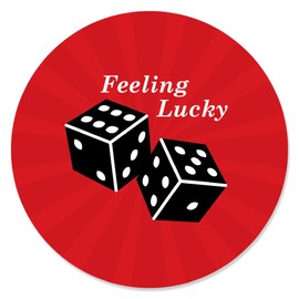 Las Vegas - Casino Party Circle Sticker Labels - 24 Count