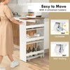 IFANNY Small Kitchen Cart, 4-Tier Slim Rolling Cart with Handle,