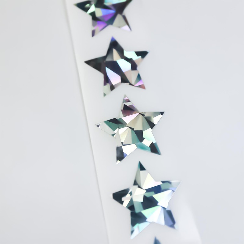 Aurora Roll Stickers RLS-014 Silver, Silver, Star Seals, Gift Stickers,
