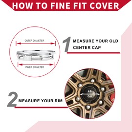 Hihaha Universal Car Wheel Center Hub Cap/Rim Cover Hub Caps/for Most Cars/Snap-in Plastic 68mm 2.68" OD / 1 Pc Chrome Silver Tone