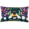 Wylder Nature House of Bloom Zinnia Bee Rectangular Outdoor Cushion
