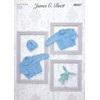 James Brett Double Knit Knitting Pattern Baby Cardigan Sweater &