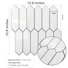 Vamos Tile Glossy White Backsplash Tile Peel and Stick, 12.8