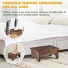 Wooden Step Stool, 6.5'' One Step Stool for Adults,Wooden Beside