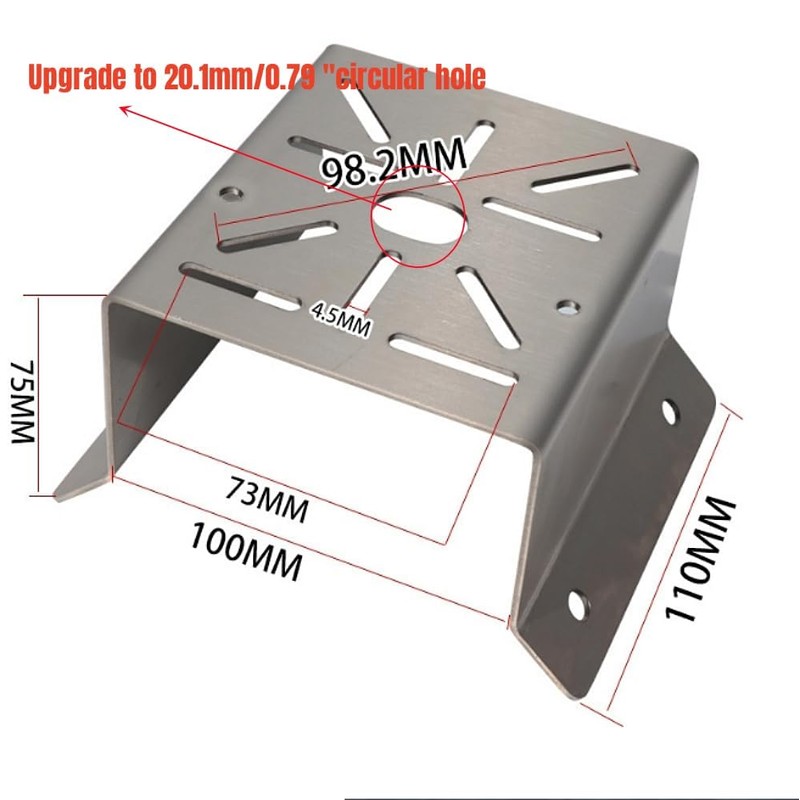 CTXSumTec CCTV Security Camera Pole Corner Mount Bracket, Stainless Steel