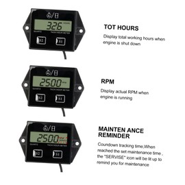 CHILDWEET Engine Motors Accessory Digital Hour Meters Motorcycle Timer Digital Tachometer Dirt Bike Hour Meter