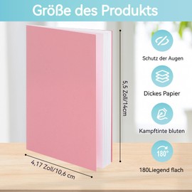 Cptoion Pack of 24 Small A6 Mini Notebook, Pocket Notebooks with Kraft Paper Cover, Small Notepad for Office, School, Memo (6 Colours)