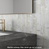 VAOVI Matte Marble Subway Tile Peel and Stick Backsplash for