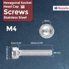 Kozelo 100pcs Socket Head Cap Screws - [M4-0.7 x 20mm]