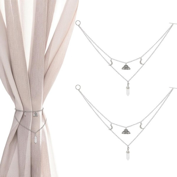 SUPERFINDINGS 2 Pack Decorative Curtain Holdbacks Alloy Pendant Curtain Tiebacks