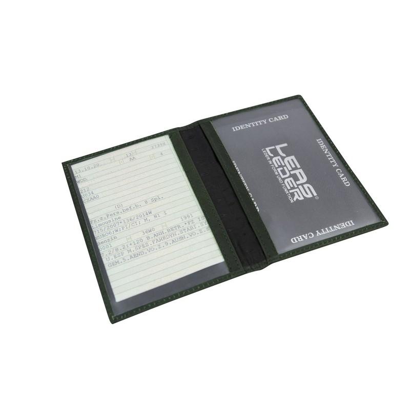 Credit Card Holder LEAS, Genuine Leather, green - ''LEAS Card-Collection''