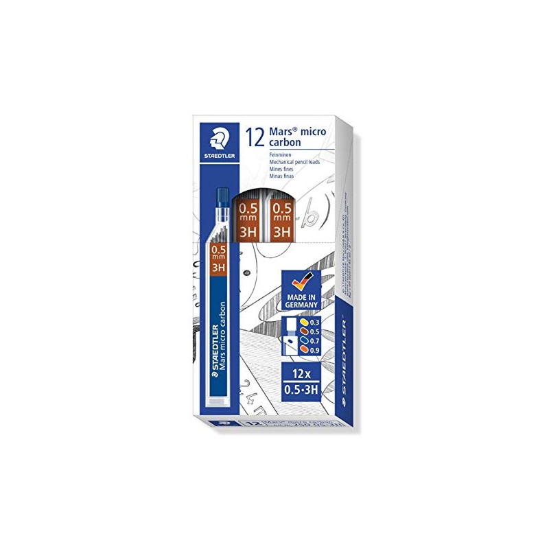 Staedtler Mars Micro 0.5 mm 3H Refill Lead for Mechanical