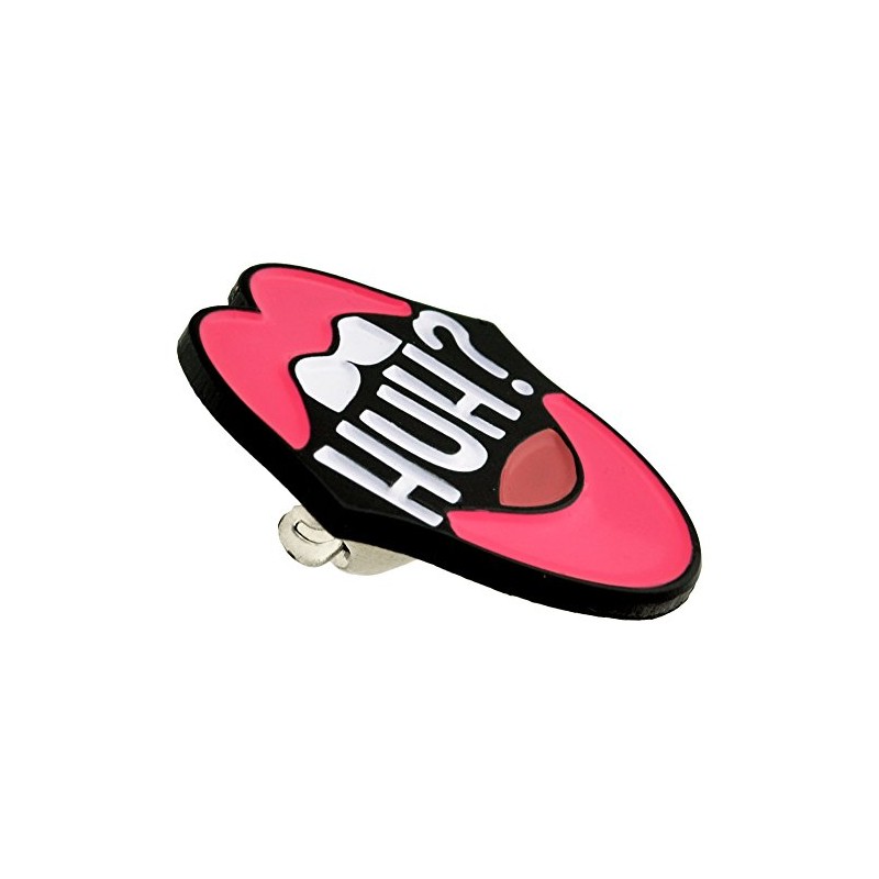 PinMart Huh Pink Lips Cute Trendy Enamel Lapel Pin
